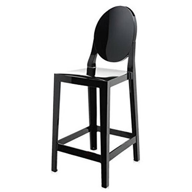 Set of 2 Clear Modern 30" Seat Bar Stool Counter Height With Back Plastic Chairs For Home Restaurant Office