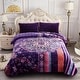 preview thumbnail 50 of 67, Heavy Crafted Thick Floral 9-pound Winter Fleece Blanket 85"x95"