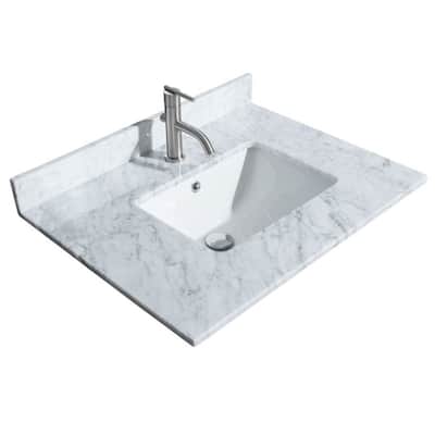 Wyndham Collection 30" Single Vanity Top with Undermount Rectangular