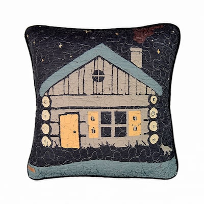 Donna Sharp Moonlit Cabin Square Decorative Pillow