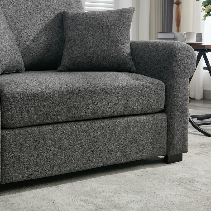 Roomfitters 44.5" Oversized Chenille Armchair, Chair and a Half Single Sofa for Bedroom or Living Room