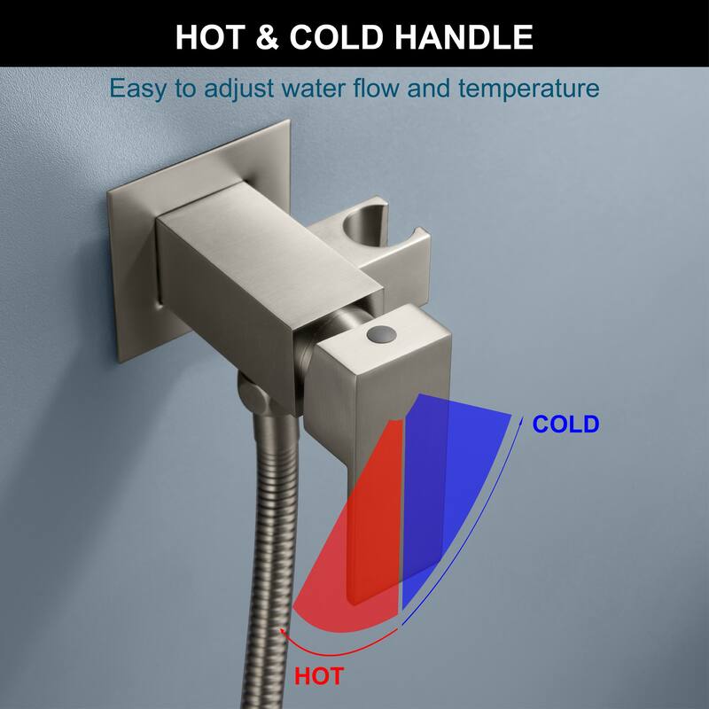 Handheld Bidet Sprayer Stainless Steel Brushed Nickel Bidet Hand Held Sprayer for Toilet Shattaf Toilet Attachment