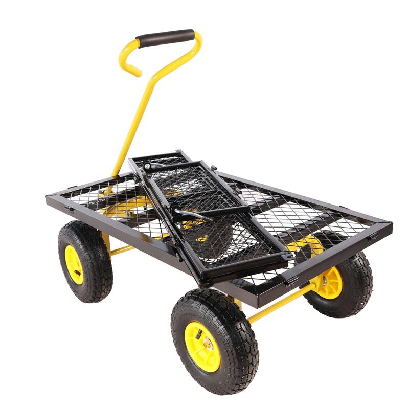 Multi-functional cart with detachable metal frame for farm and garden use