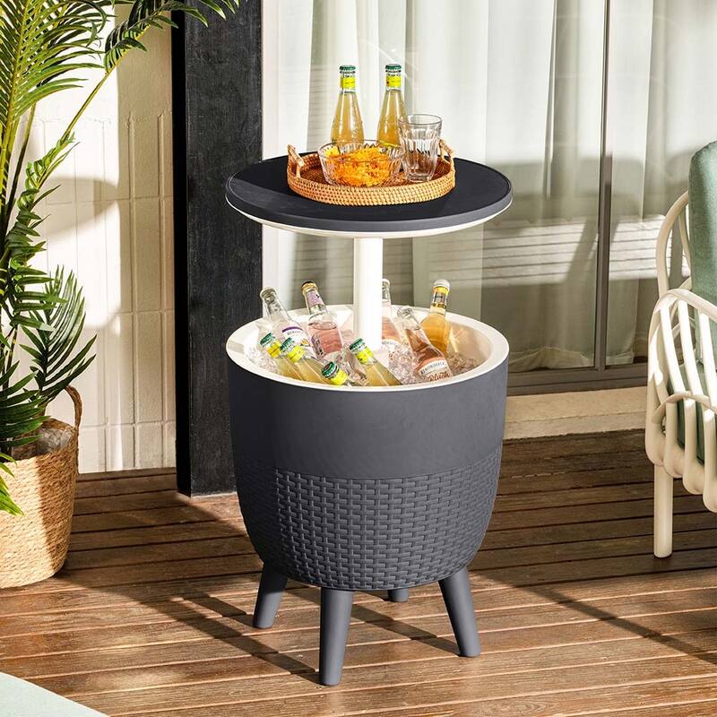 Lagoon Cancun Resin All Weather 2-In-1 Side Table and Cooler