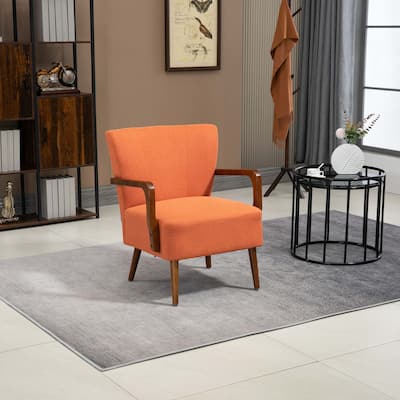 Modern Wood Frame Accent Chair