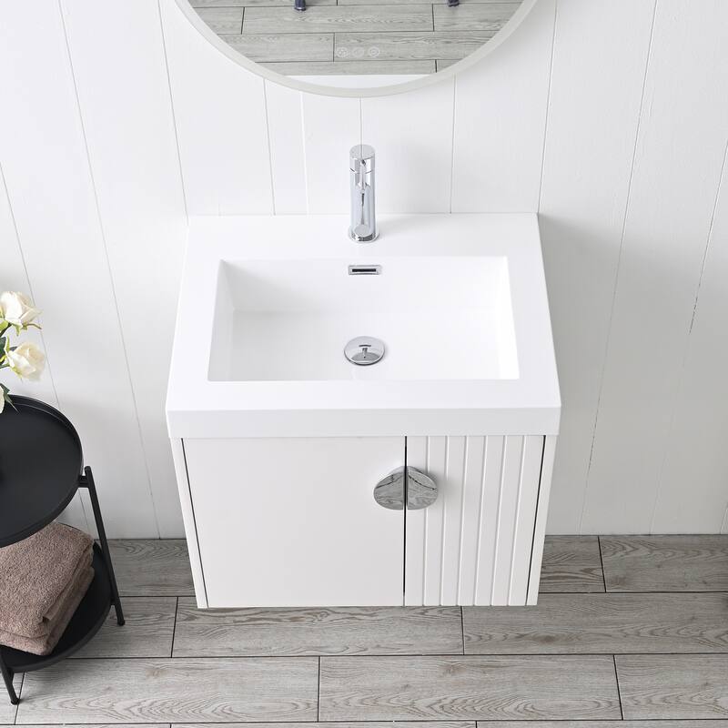 Floating Bathroom Vanity with Sink, Wood Bathroom Vanity Cabinet