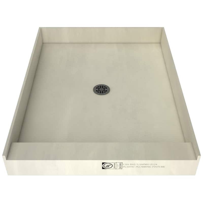 Tile Redi P4236CPVC Redi Base 36" x 42" Rectangular Shower Base with - Brushed Nickel