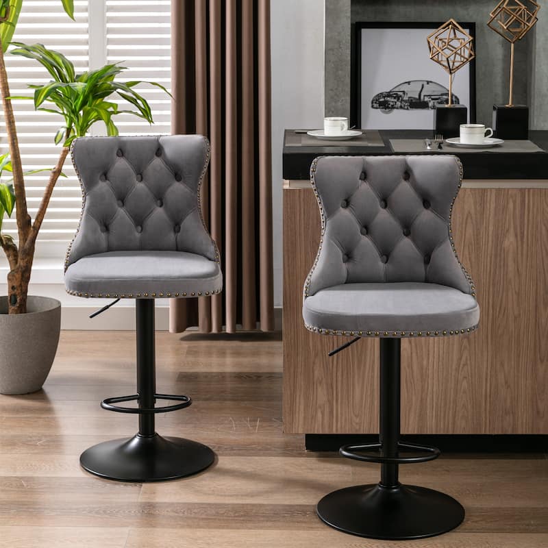 Swivel Bar Stools Side Chair Set of 2