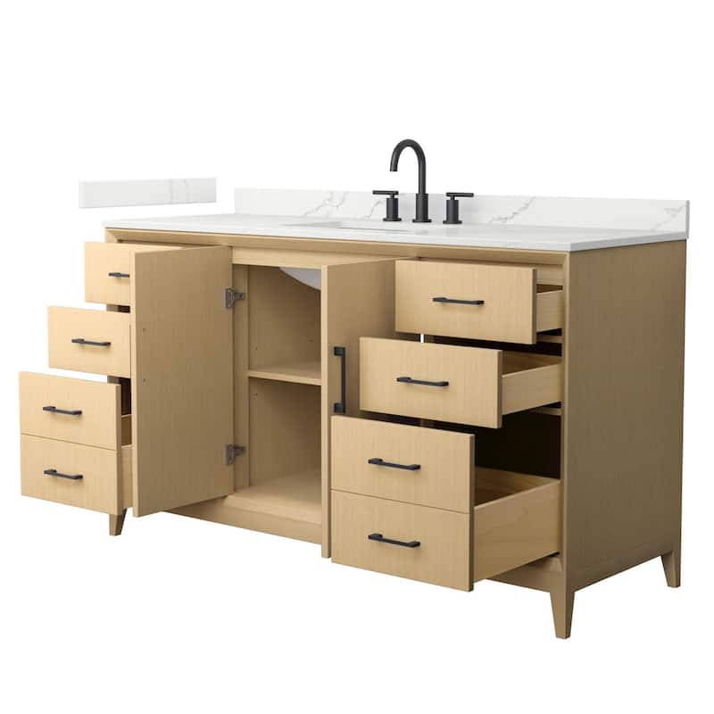 Wyndham Collection WCH7575-60S-QTZ-US3MXX Janna 60" Free Standing