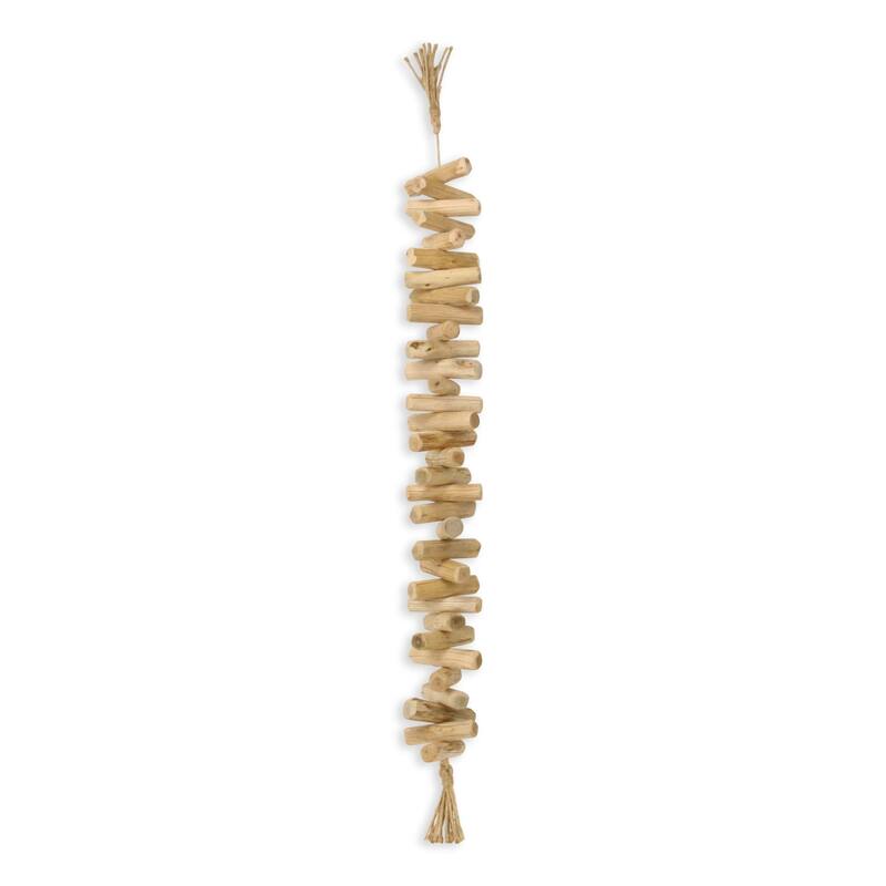 HomeRoots 40" Brown Wood Rods And Rope Decorative Tassel - 4' X '40' X '1
