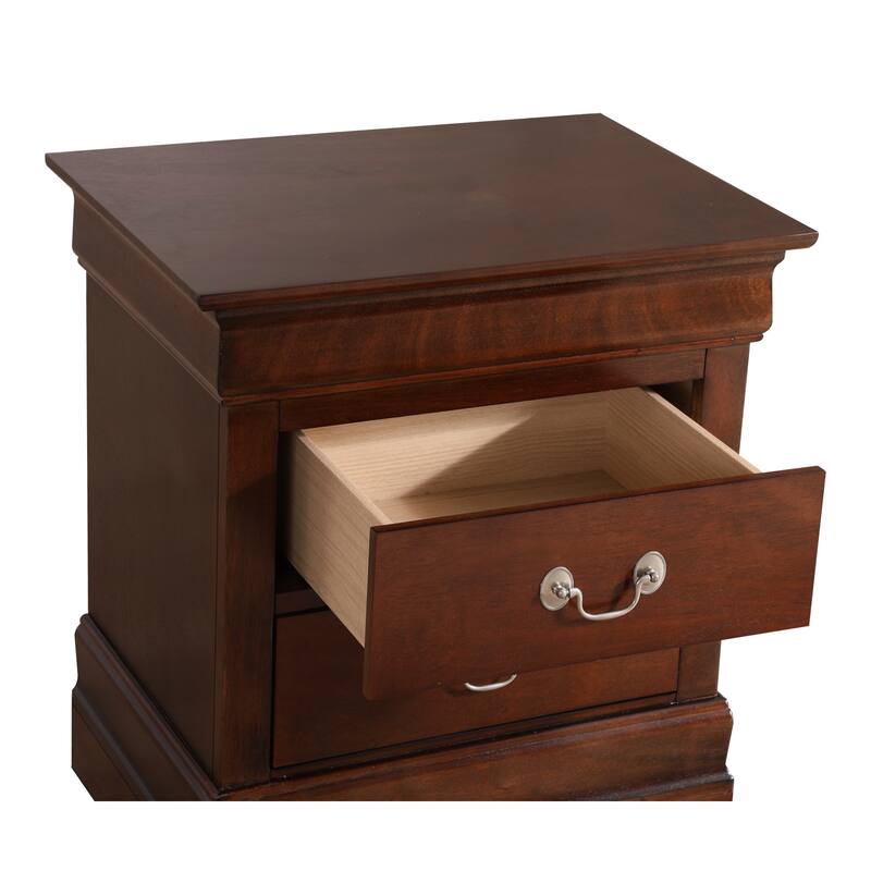 Cappuccino Nightstand 24x22x16 with One Spacious Drawer, Compact Bedside Table for Storage and Rich Modern Bedroom Accent