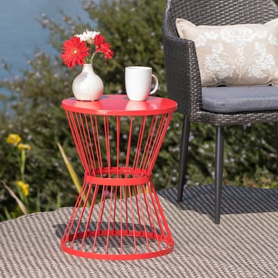 Lassen Hand-crafted Round Iron Side Table by Christopher Knight Home