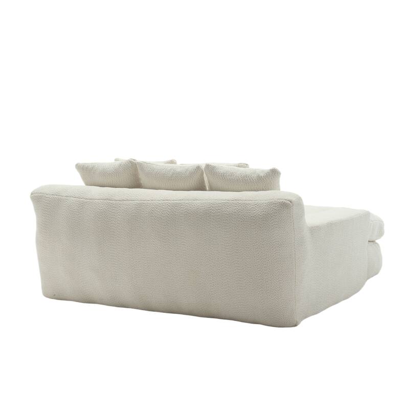 Chenille 2-Seater Lazy Sofa