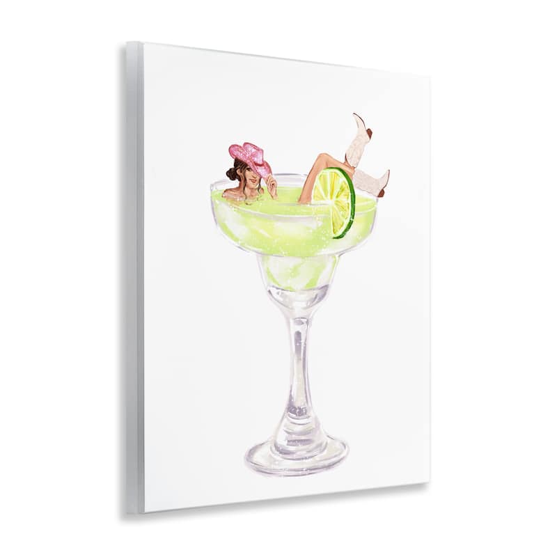 Stupell Cowgirl Lounging in Cocktail Wall Plaque Art Design By Ziwei Li