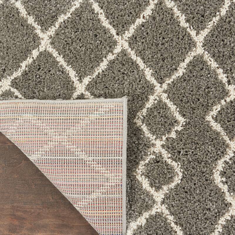 Nourison Geometric Moroccan Boho Shag Area Rug