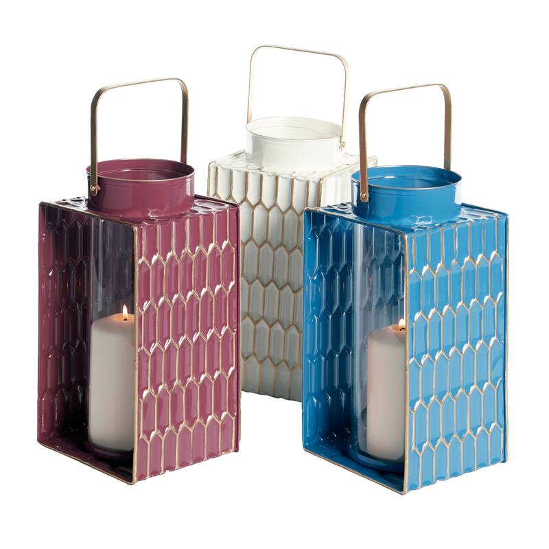 Multi Iron Coastal Lantern (Set of 3) - 7 x 6 x 17
