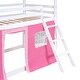 preview thumbnail 25 of 28, [Impression & Beautiful] Twin Size Bunk Wood House Bed with Elegant Windows, Sills and Tent