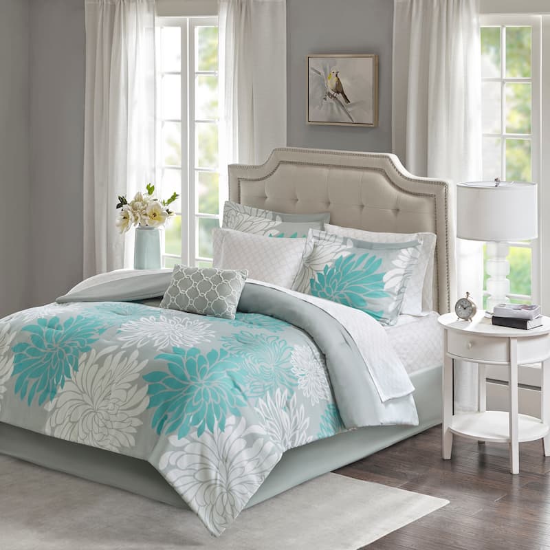 Madison Park Essentials Caldwell Complete Comforter Set with Cotton Bed Sheets