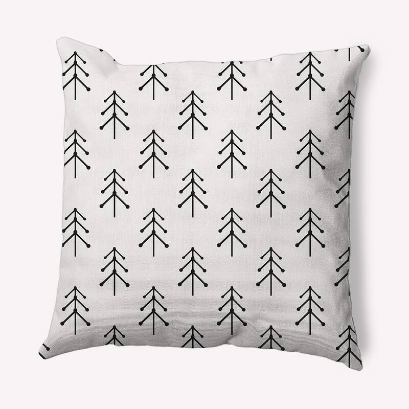 Patterned Trees Winter Soft Spun Polyester Decorative Throw Pillow - 20 x 20 - Snow