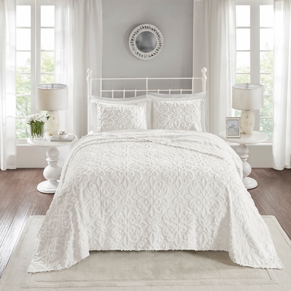 Madison Park Sarah Tufted Cotton Chenille Bedspread Set. Opens flyout.