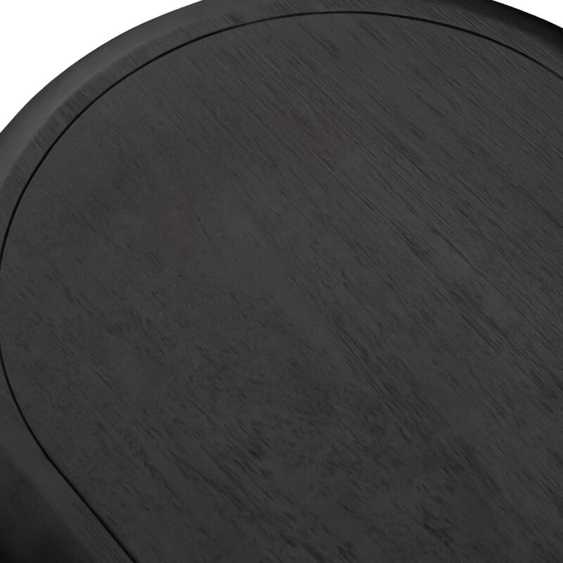 Furniture of America Caelan Modern Black Solid Wood 2-Drawer Nightstand