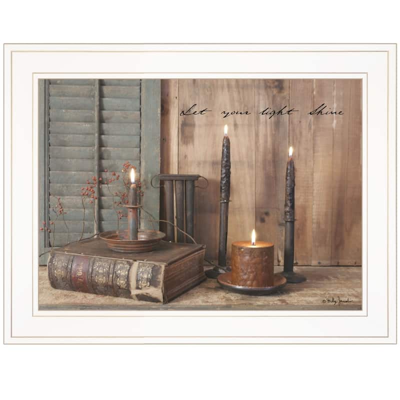 TrendyDecor4U Traditional "Let Your Light Shine" Framed Print Wall Art by Billy Jacobs