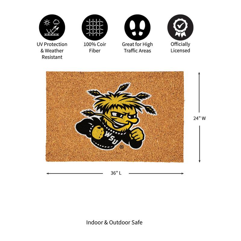 Wichita State University Full Color Indoor/Outdoor Coir Mat