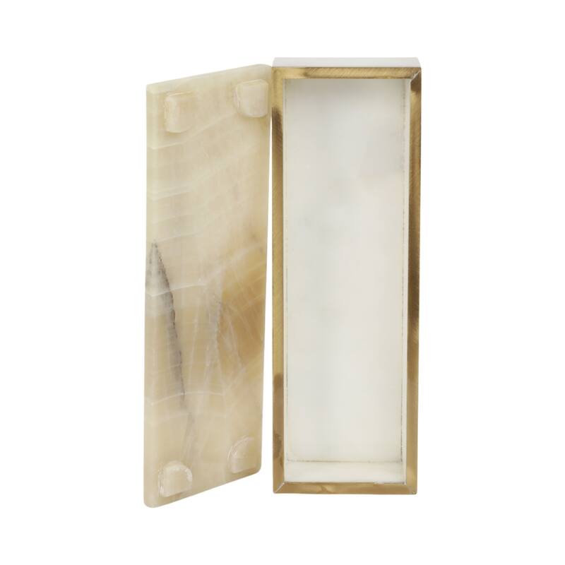 Marble Decorative Storage Box Lidded Keepsakes Jewelry Organizer