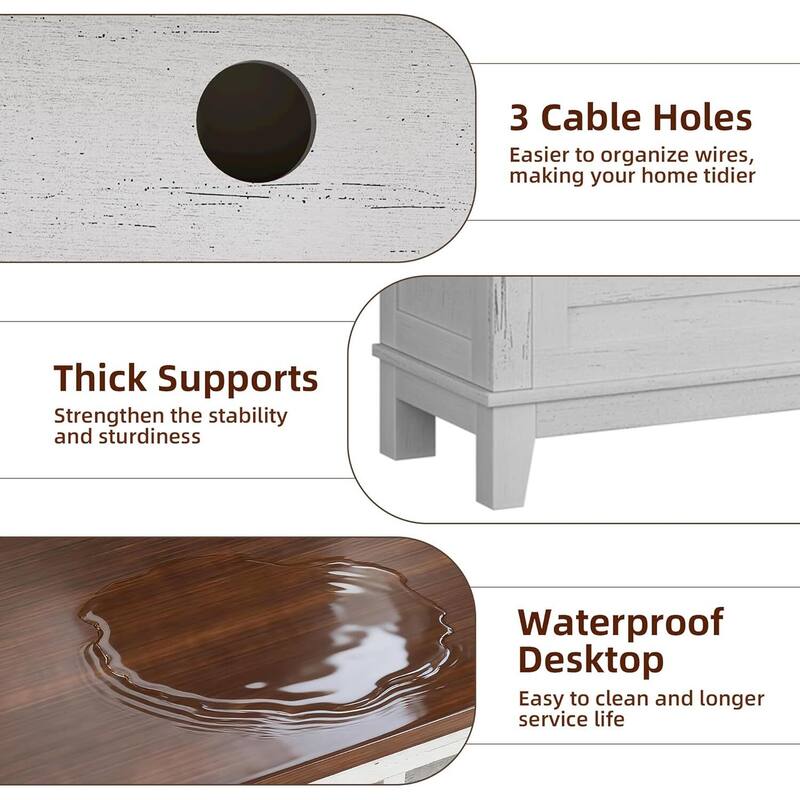 70.9" Entertainment Center TV Stand with Adjustable Shelves, Cabinet