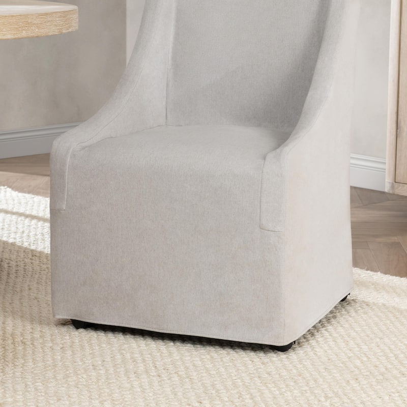 Classic Home Warwick Upholstered Rolling Dining Chair