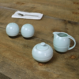 Euro Ceramica Diana 4 Piece Salt and Pepper/Cream and Sugar Breakfast Table Set