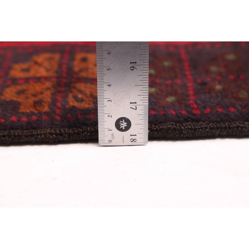 ECARPETGALLERY Hand-knotted Teimani Red Wool Rug - 3'9 x 6'3