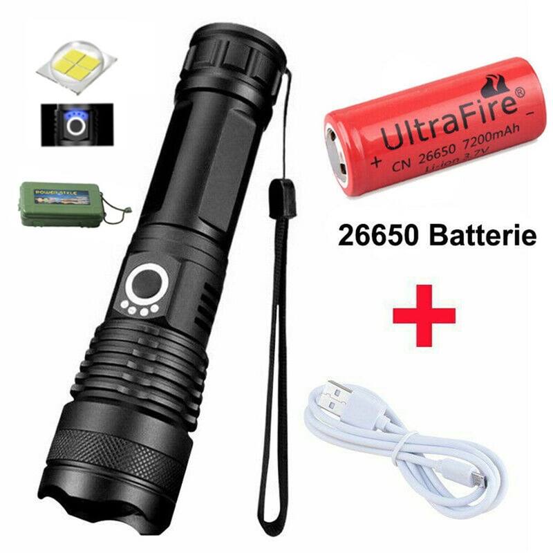 90000 Lumens Powerful Flashlight