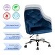 preview thumbnail 17 of 20, Glitzhome 40"H Velvet Gaslift Adjustable Swivel Office Chair