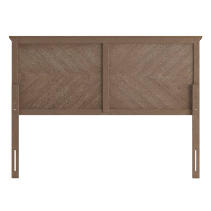 Solid Wood Herringbone Patterned Headboard Only