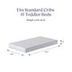 preview thumbnail 11 of 15, Signature Sleep Sweet Cuddles Deluxe 5" Dual Sided 2-in-1 Antimicrobial Crib & Toddler Bed Mattress, White Cloud
