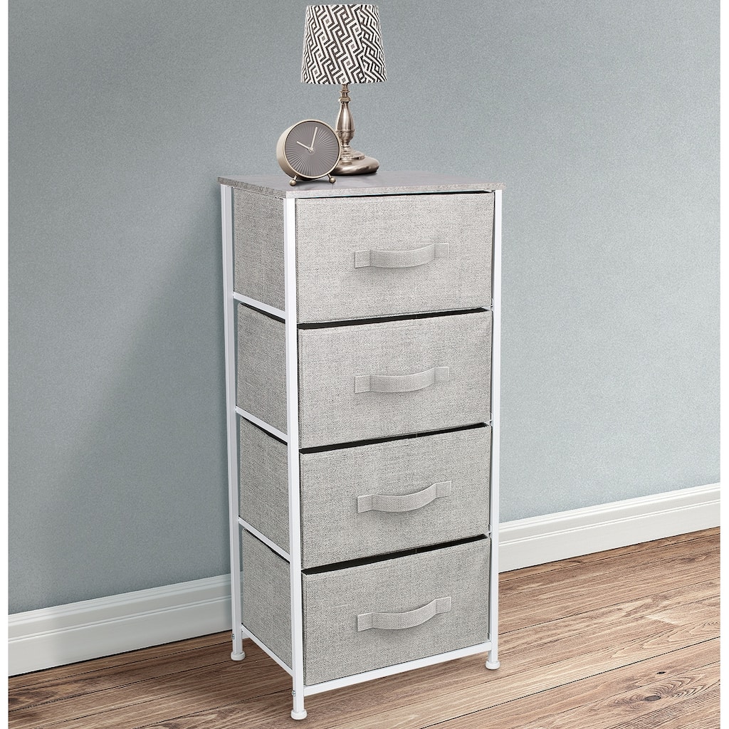 4 Drawers Chest Dresser Grey
