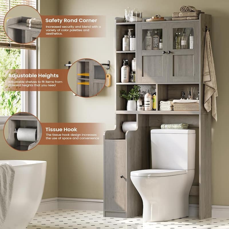 Over The Toilet Bathroom Storage Cabinet Toilet Storage Shelves