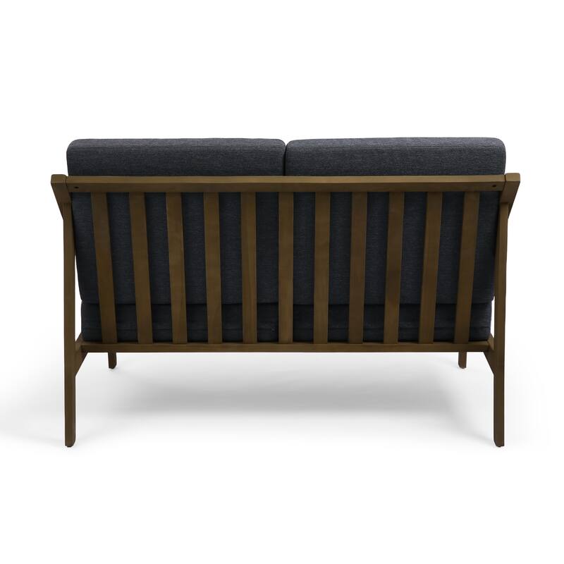 Solid Wood Outdoor Arm Chair Loveseat with Cushion