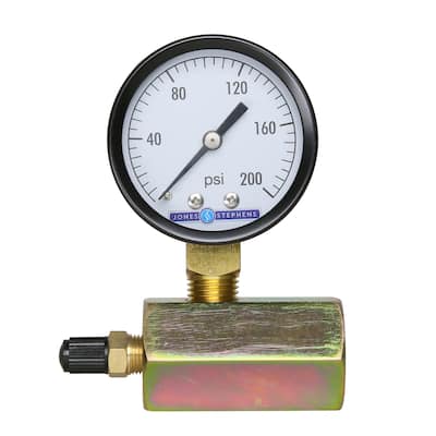 Jones Stephens G64200 2" 200 PSI Gas Test Gauge Assembly