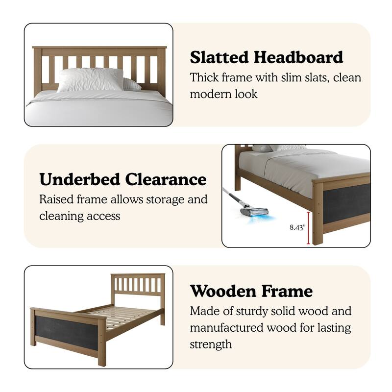 CraftPorch Classic Twin Platform Bed