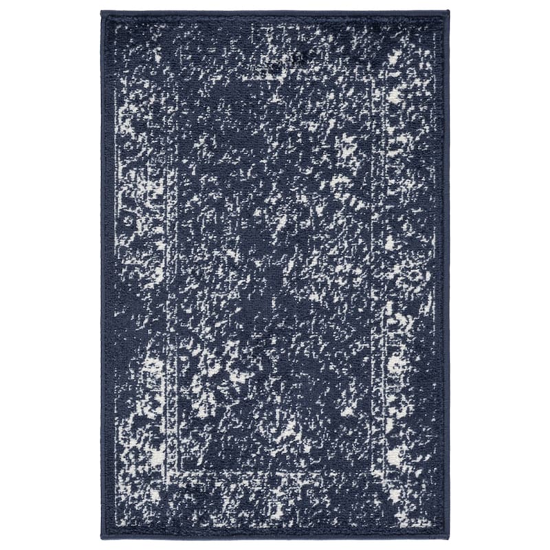 SAFAVIEH Adirondack Riin Rustic Shabby Chic Distressed Rug - 2'6" x 4' - Navy/Ivory