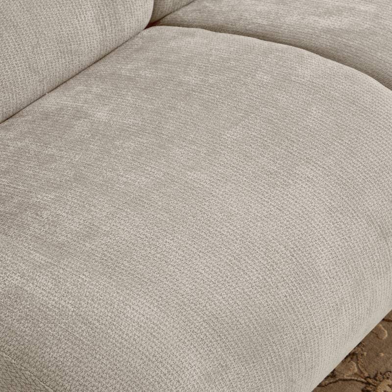 Memory Foam 2-Seater Couch, Deep Seat Modern Sofa