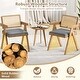 preview thumbnail 9 of 10, Costway Set of 2/4 Rattan Accent Chairs Fabric Dining Chairs Modern