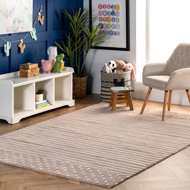 Mandia Striped Wool Area Rug