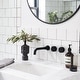 preview thumbnail 7 of 20, Solid Brass 2-Round Knob Handle Wall Mounted Bathroom Faucet