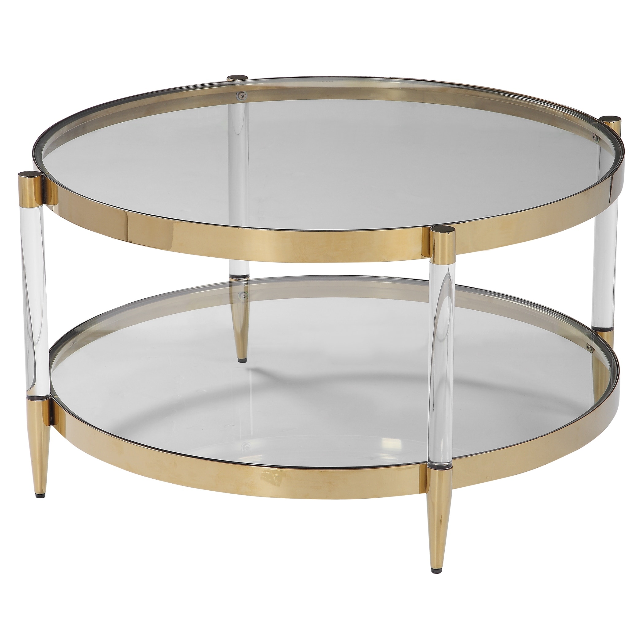 Uttermost round glass coffee clearance table