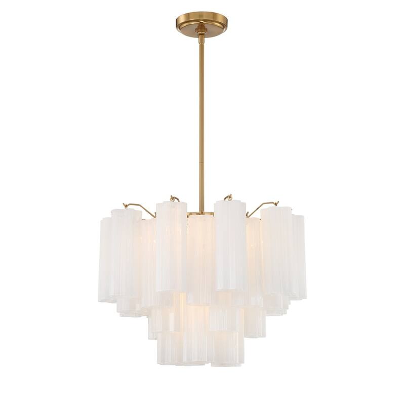Crystorama Lighting Group ADD-306-WH Addis 6 Light 20" Wide Waterfall