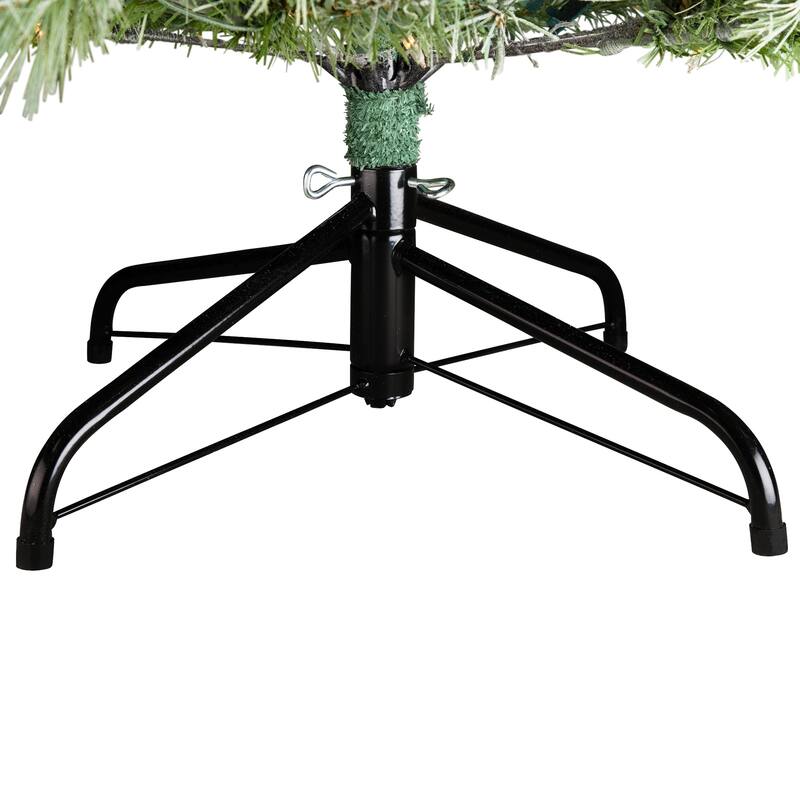 Pre-Lit Medium Artificial Bottle Brush Christmas Tree - 6.5' - Warm White LED Lights - 6.5 Foot