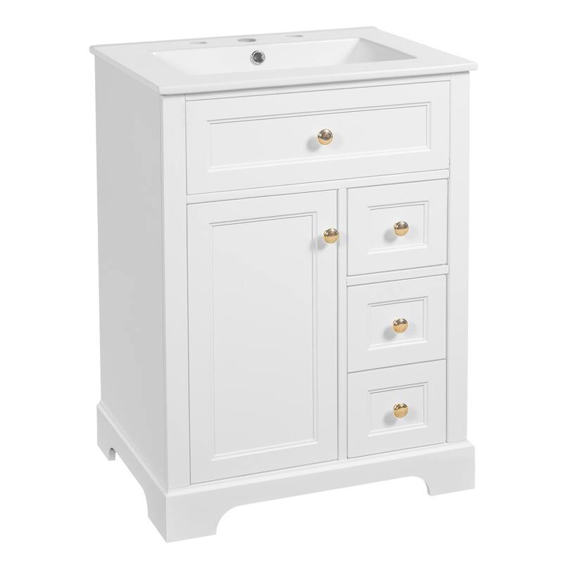 24" Bathroom Vanity with Sink for Small to Medium Bathrooms